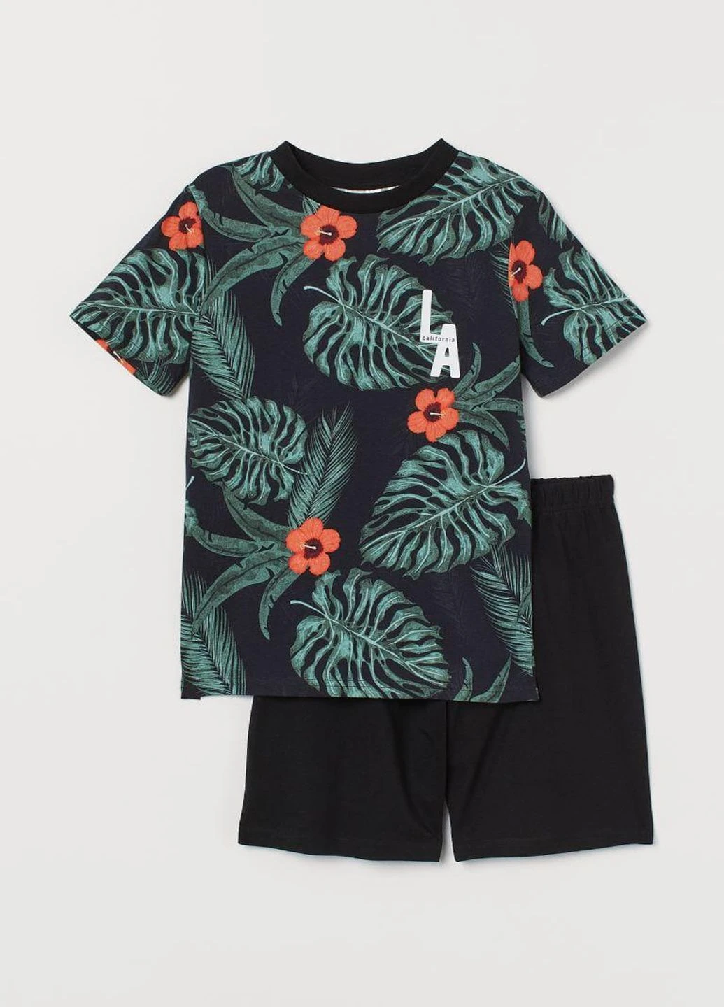 Черная летняя футболка H&M