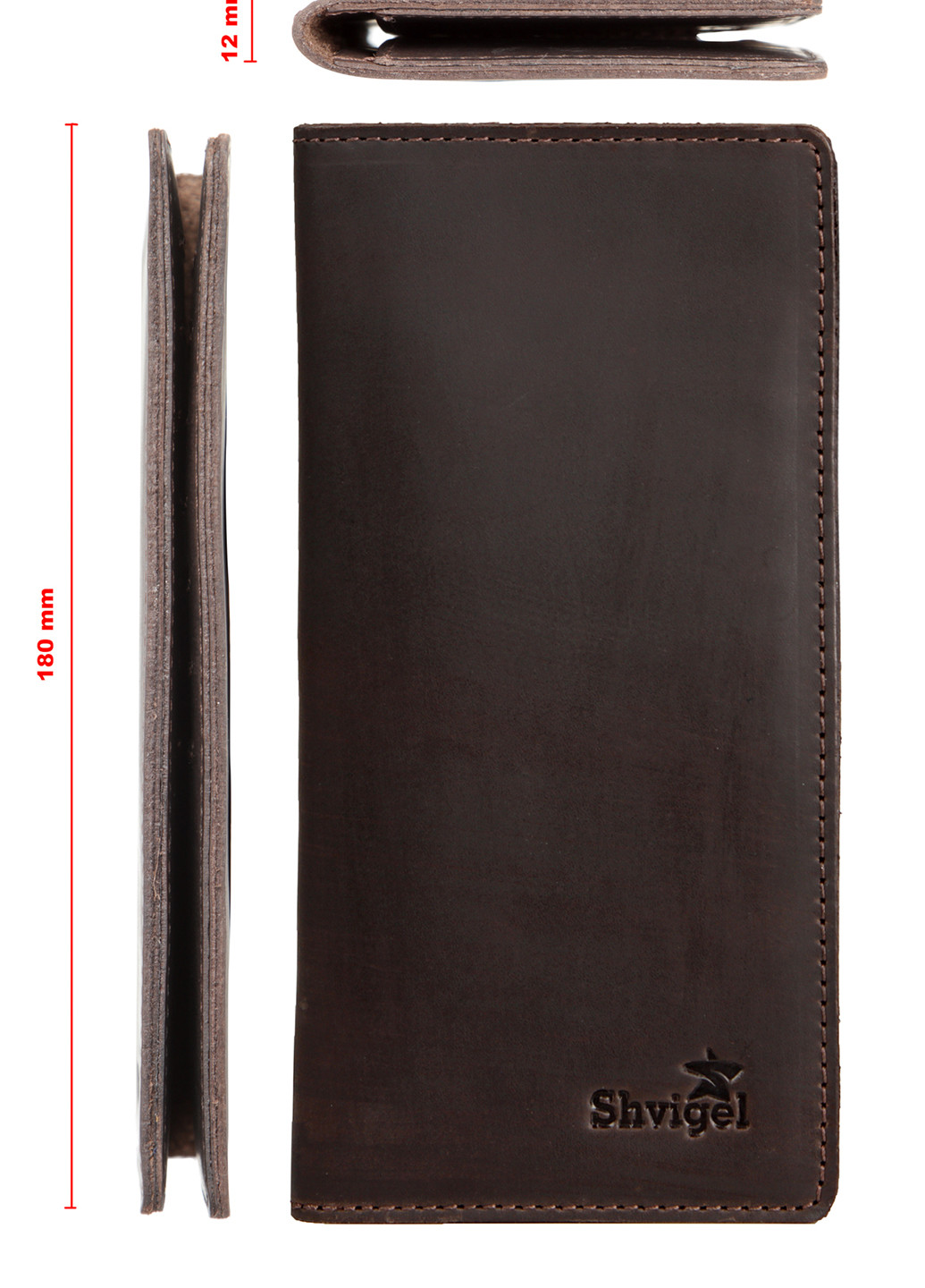Мужской кожаный кошелек 8,5х17,5 см Shvigel (252133357)
