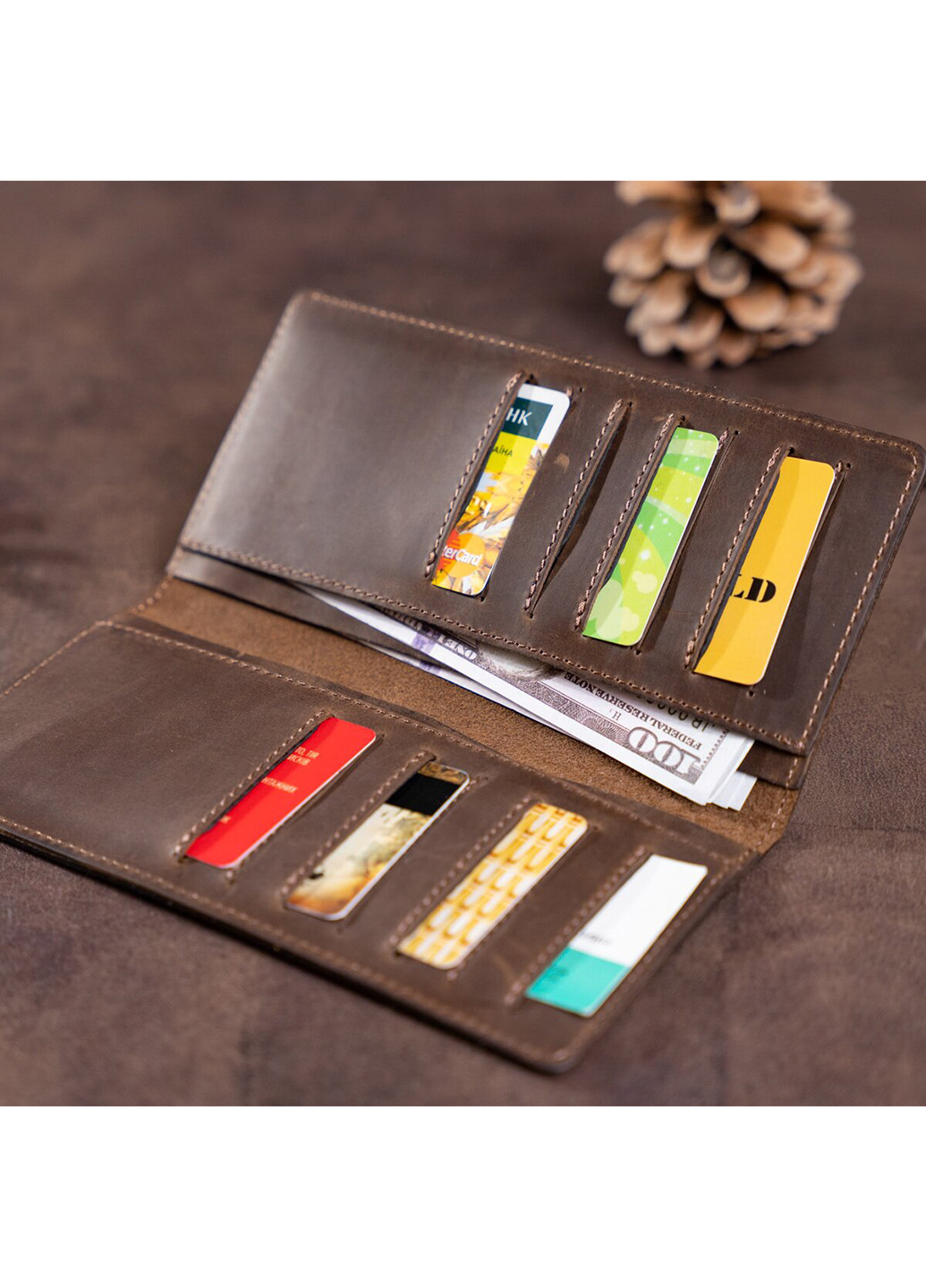 Мужской кожаный кошелек 8,5х17,5 см Shvigel (252133357)