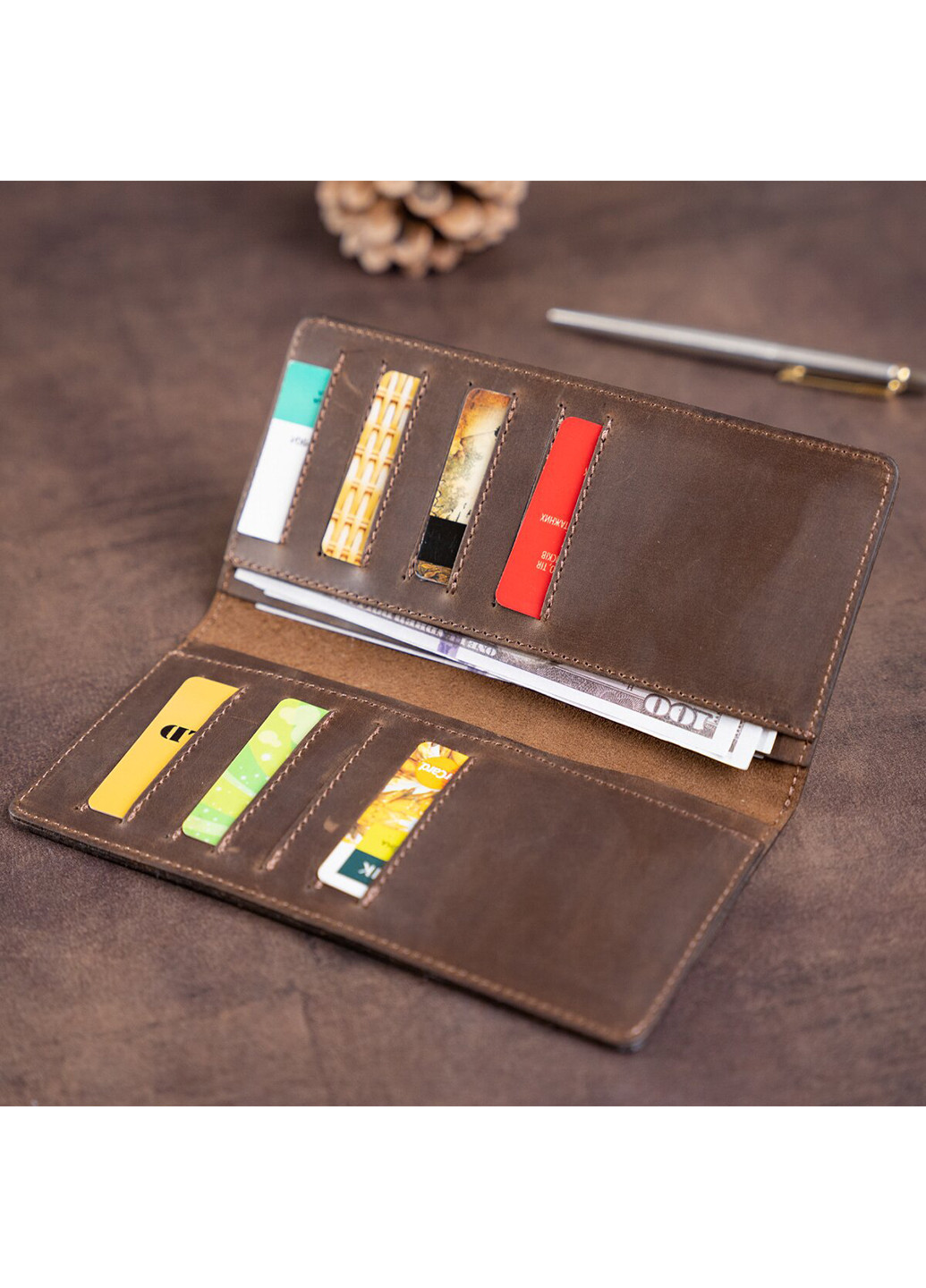 Мужской кожаный кошелек 8,5х17,5 см Shvigel (252133357)