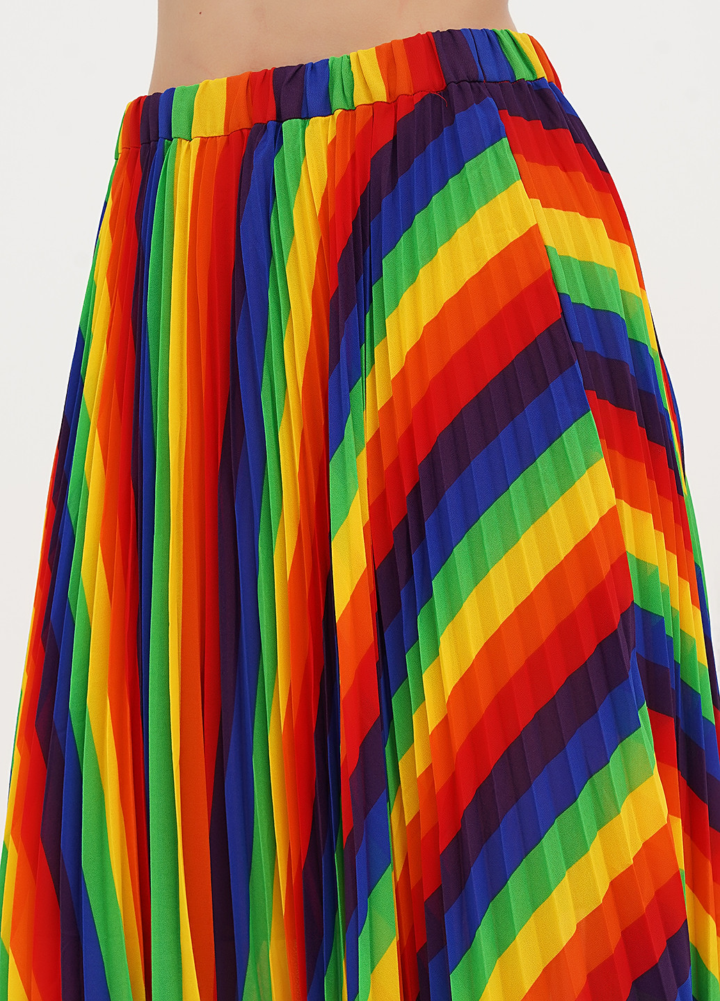 Разноцветная кэжуал в полоску юбка Michael Kors плиссе