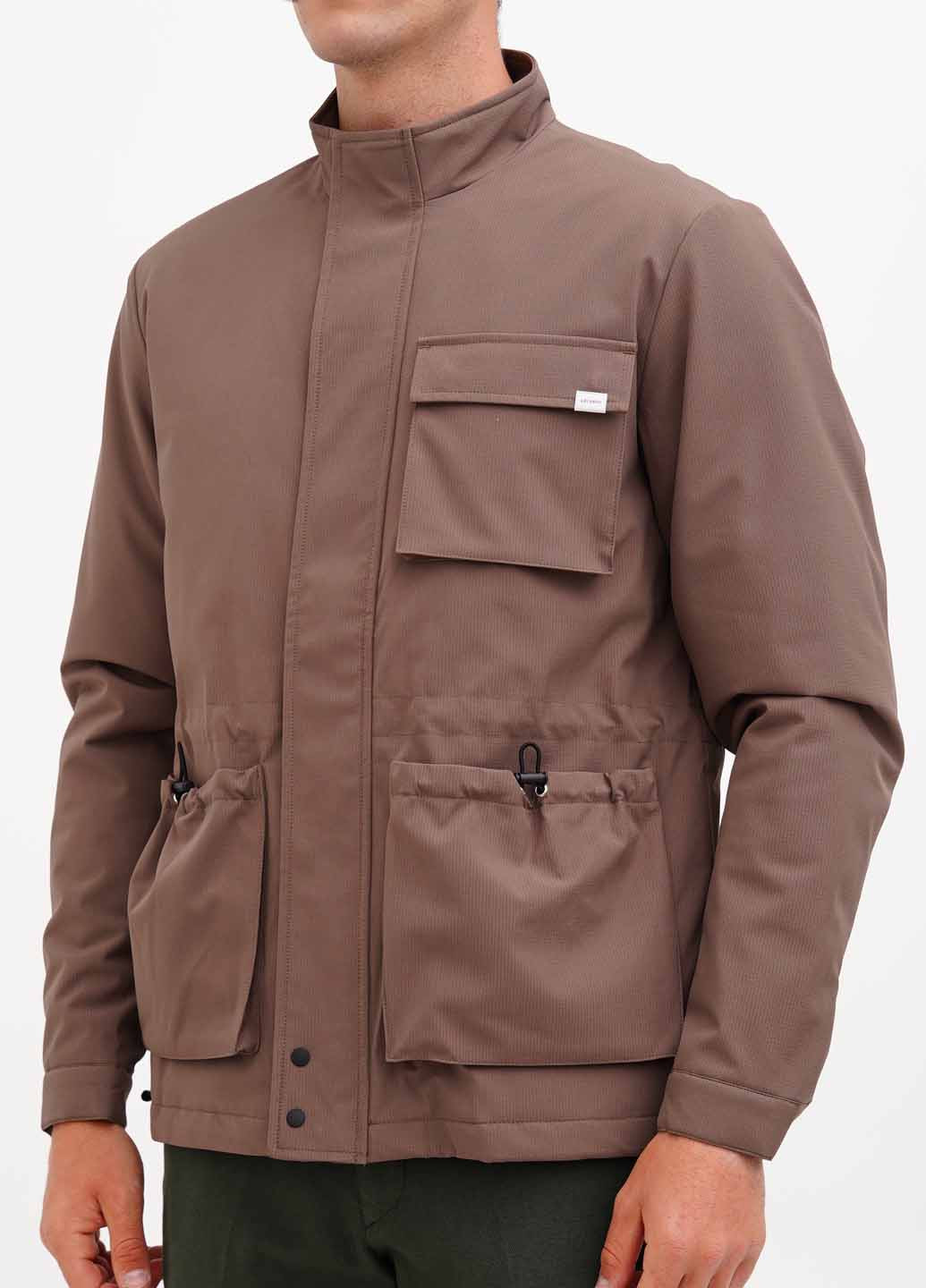 Сіро-коричнева демісезонна куртка Les Deux