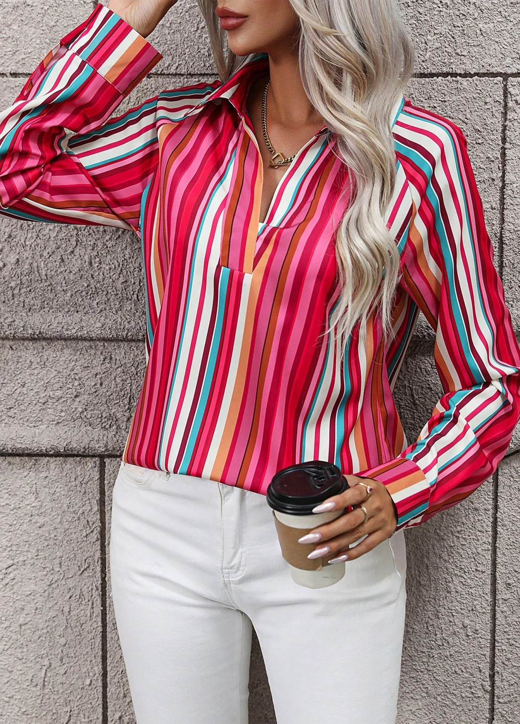 Комбінована блуза SHEIN