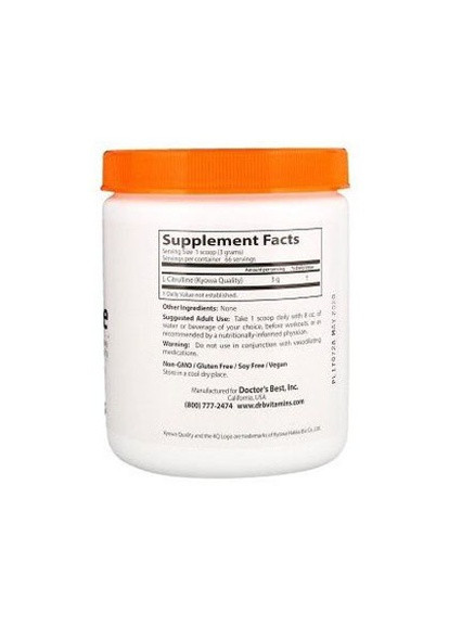 L-Citrulline Powder 7 oz 200 g /66 servings/ Doctor's Best (256379940)