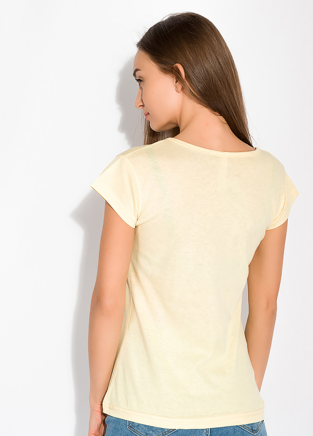 Светло-желтая летняя футболка Time of Style