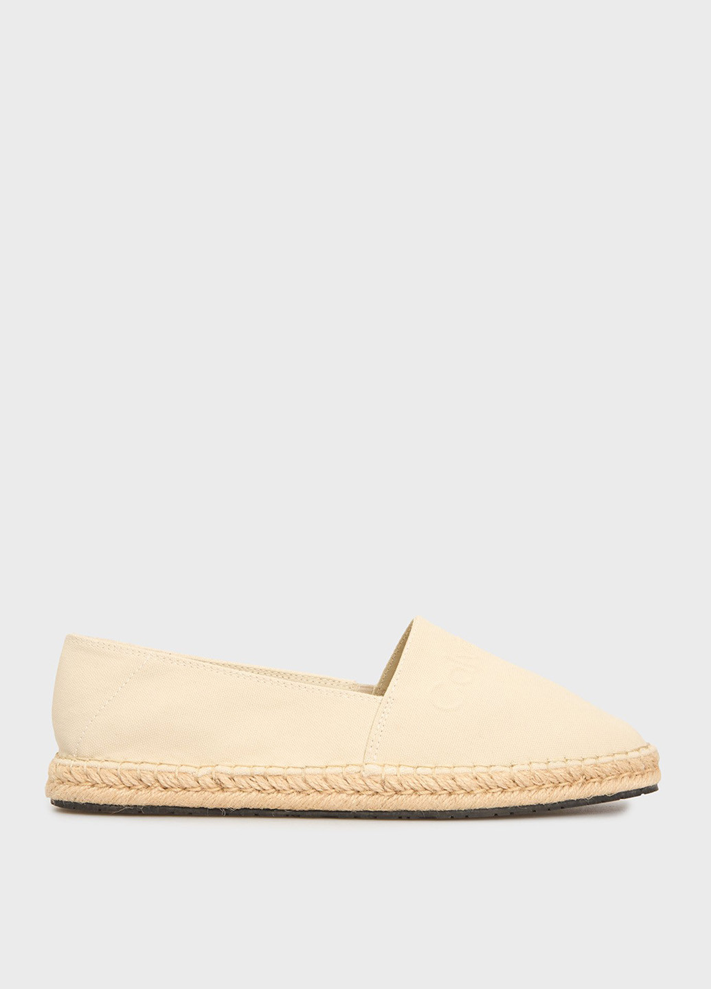 Бежевые эспадрильи Calvin Klein однотонный тиснение, логотип (366292857)