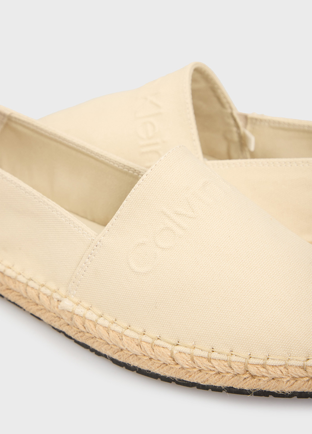Бежевые эспадрильи Calvin Klein однотонный тиснение, логотип (366292857)