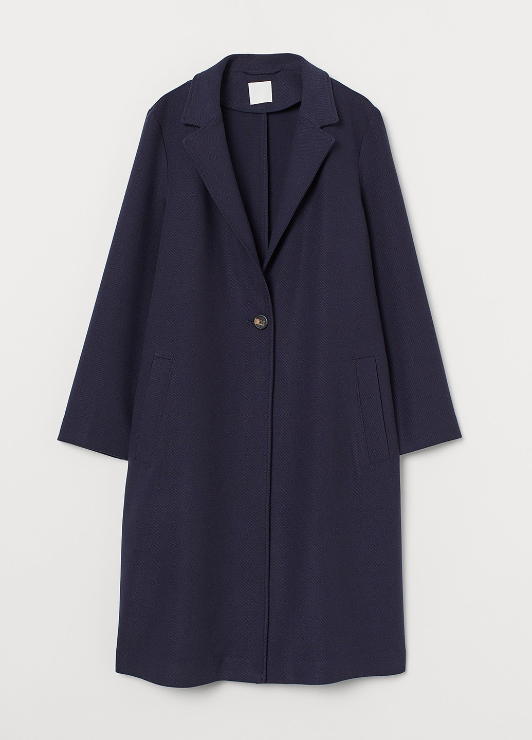 Темно-синє демісезонне Пальто однобортне H&M