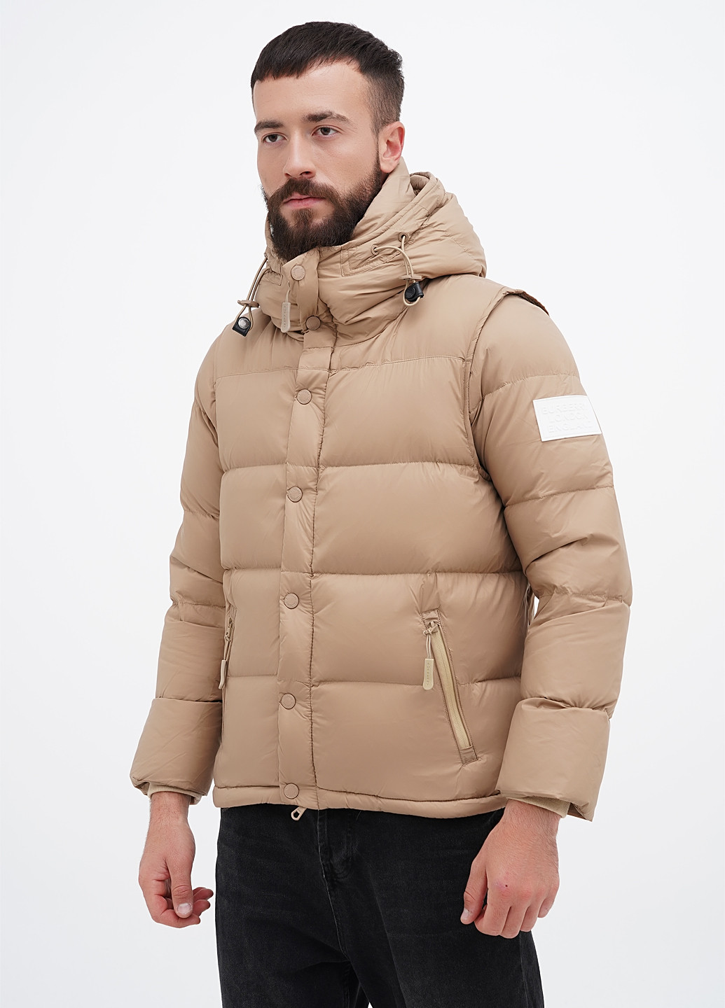 Бежевый зимний Пуховик Burberry