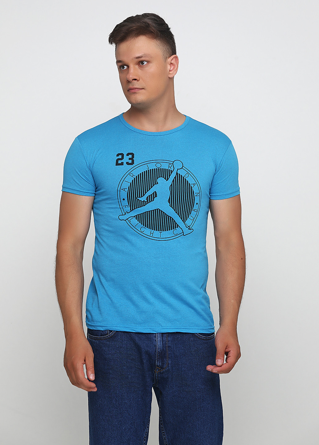 Блакитна літня футболка Exelen