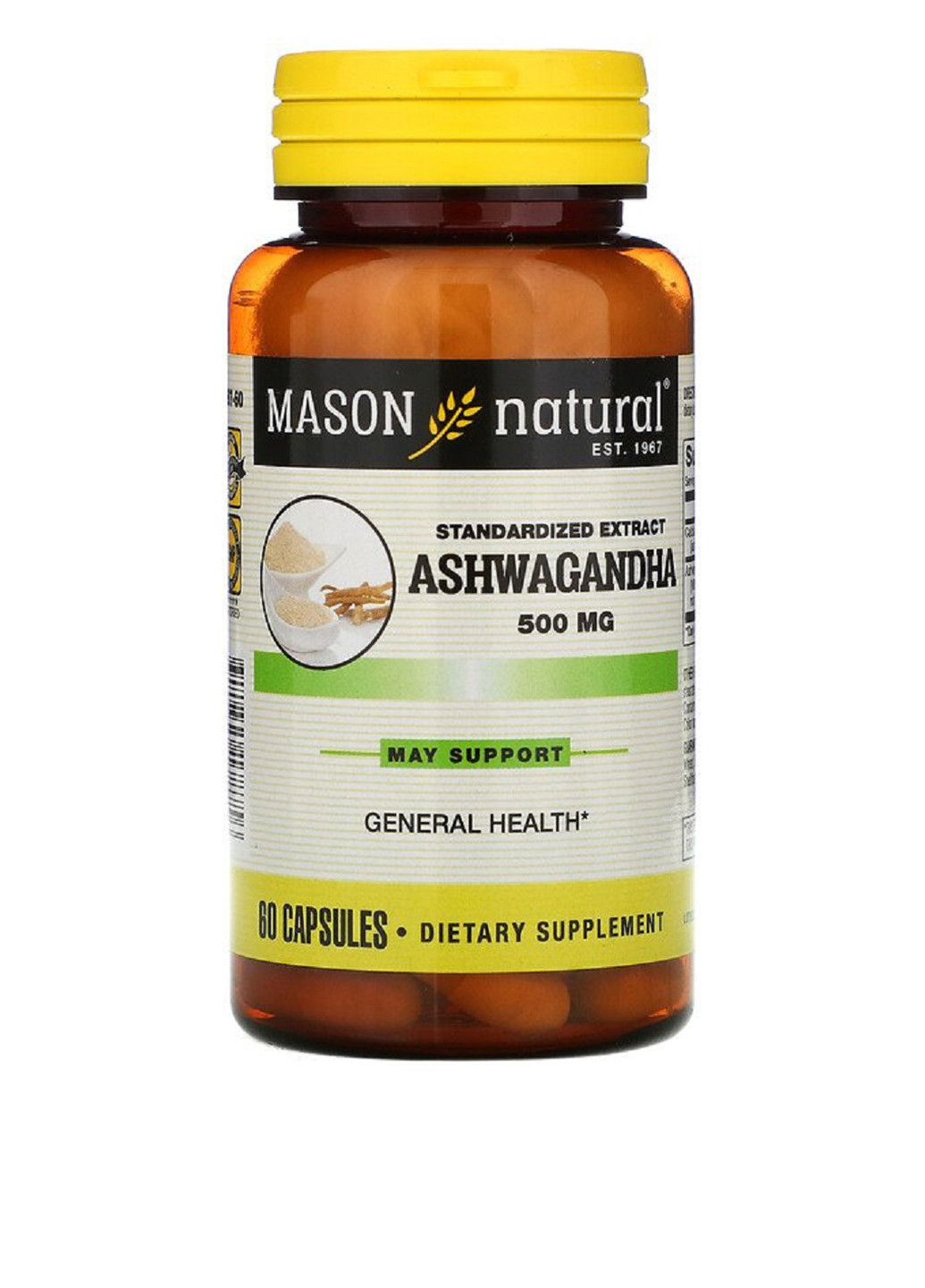 Ашваганда 500 мг, 60 (капс.) Mason Natural (251206324)