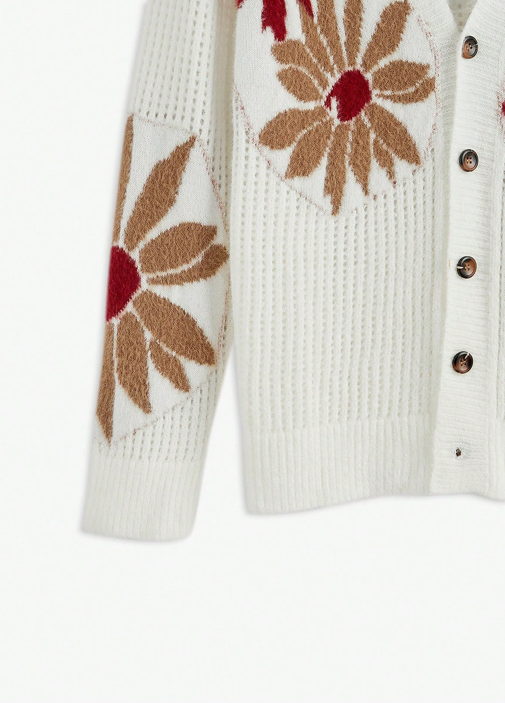 Молочный демисезонный кардиган SHEIN