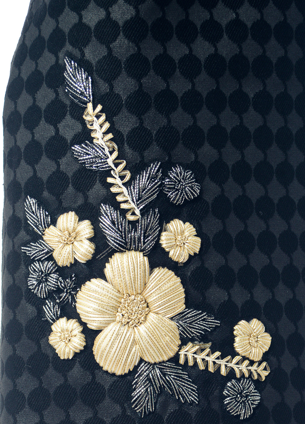 Черное кэжуал платье с длинным рукавом Iren Klairie с цветочным принтом