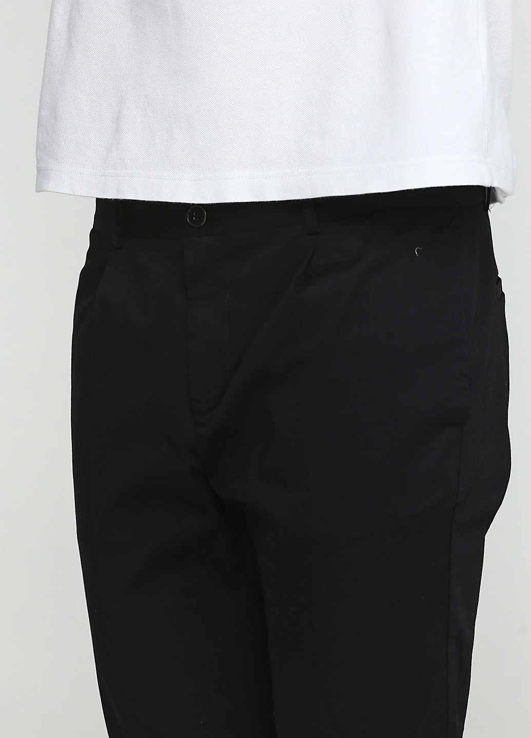 Черные кэжуал демисезонные с высокой талией брюки Pier One