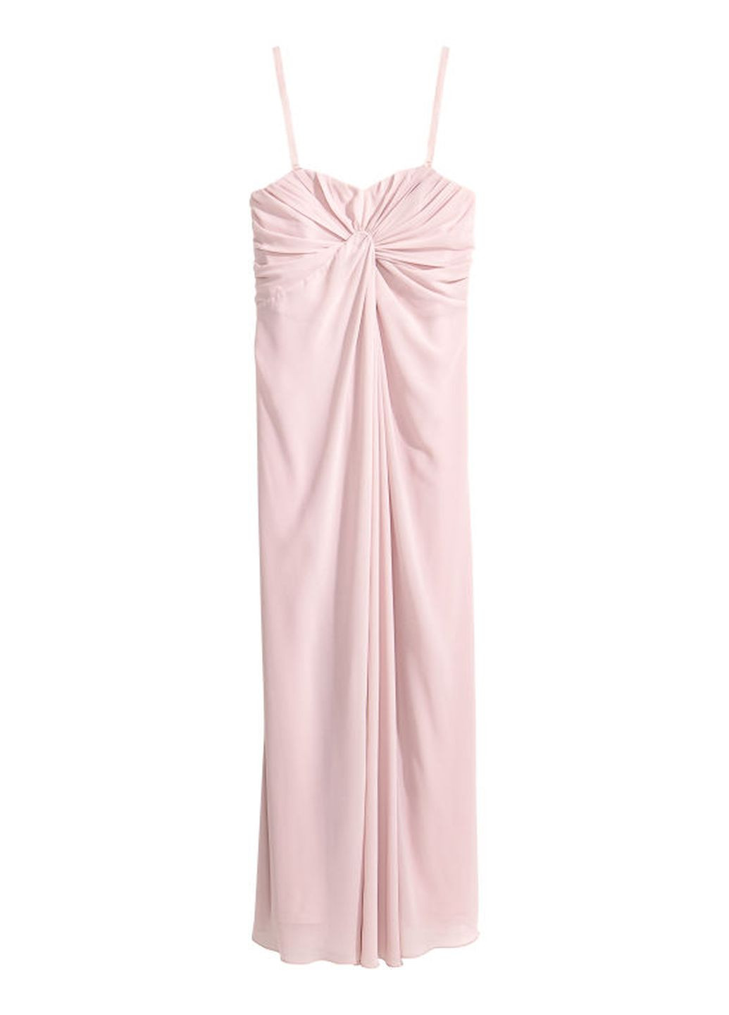Розовое кэжуал платье бандо H&M однотонное