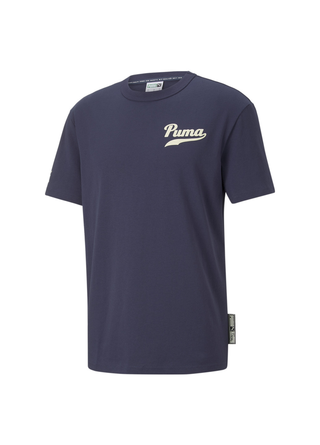 Синяя футболка team men's graphic tee Puma