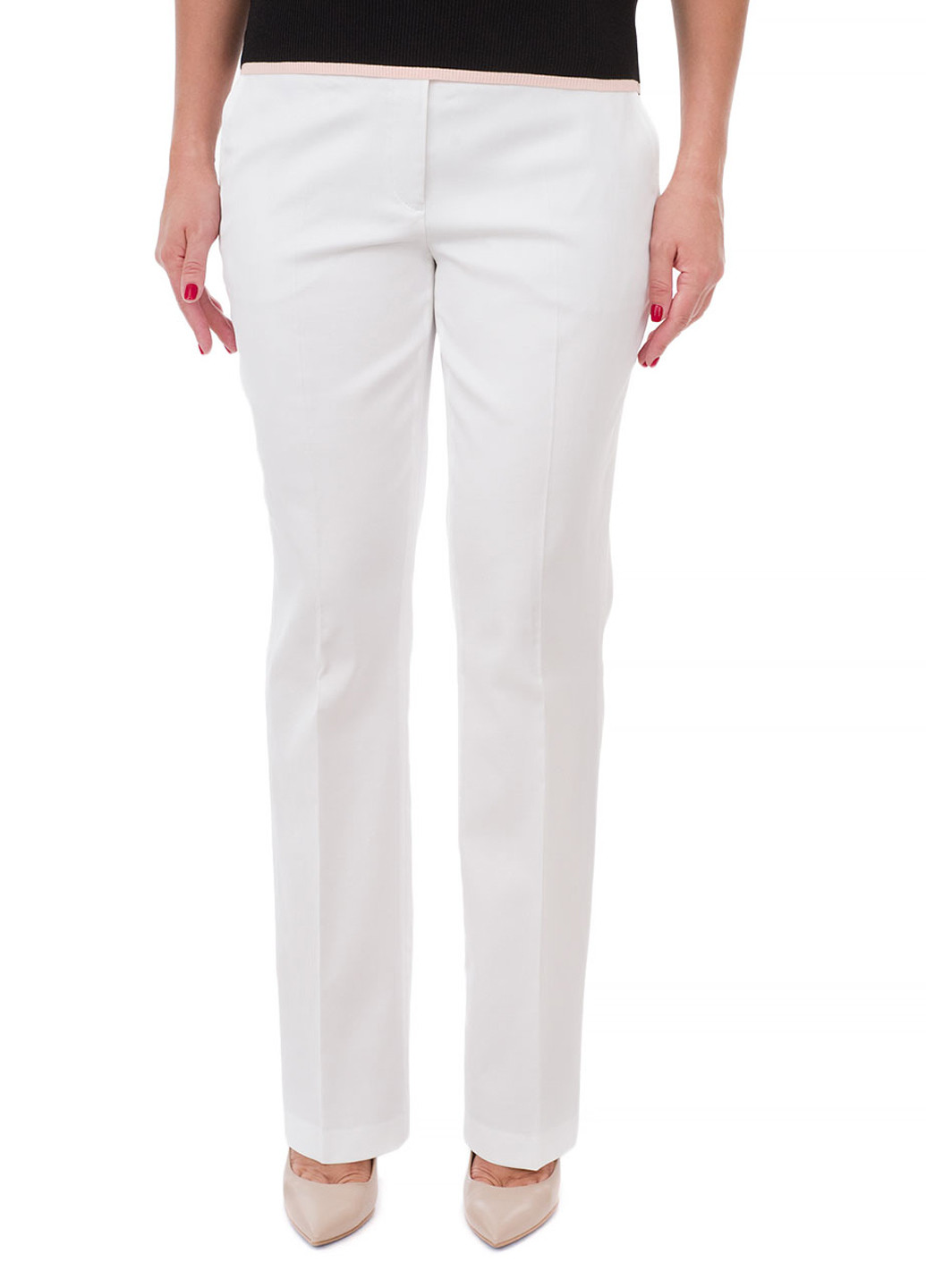 Белые кэжуал демисезонные прямые брюки Marc Aurel