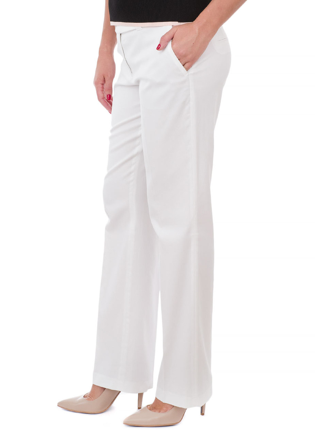 Белые кэжуал демисезонные прямые брюки Marc Aurel