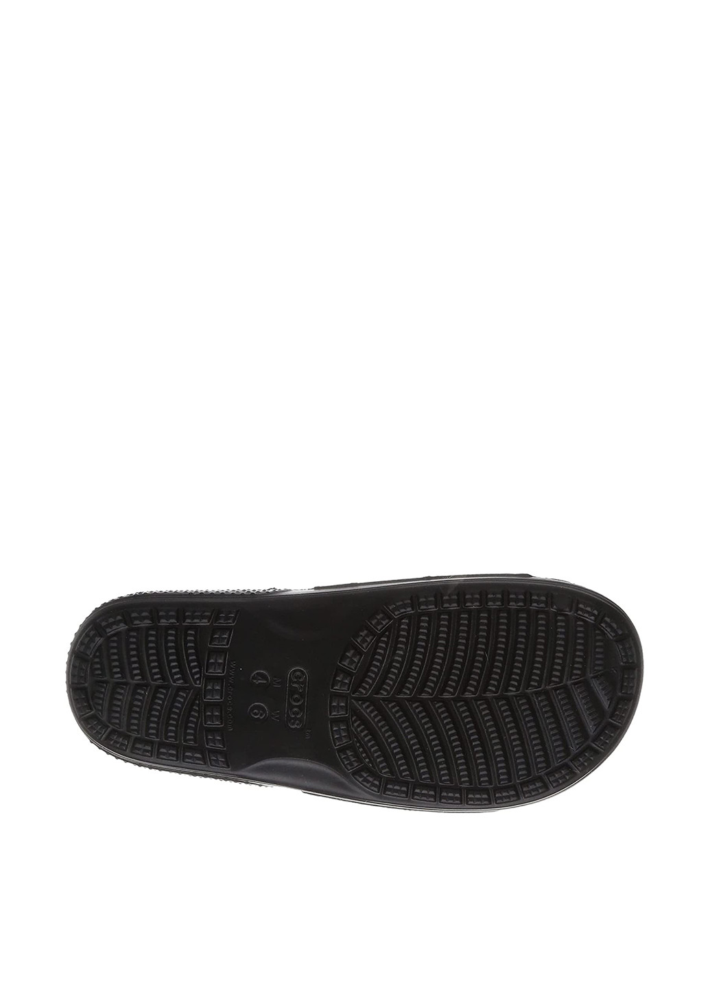 Черные шлепанцы Crocs с мехом, с логотипом