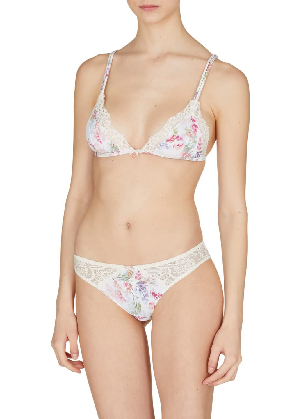 Молочний тріенджел бюстгальтер Emporio Armani без кісточок поліамід