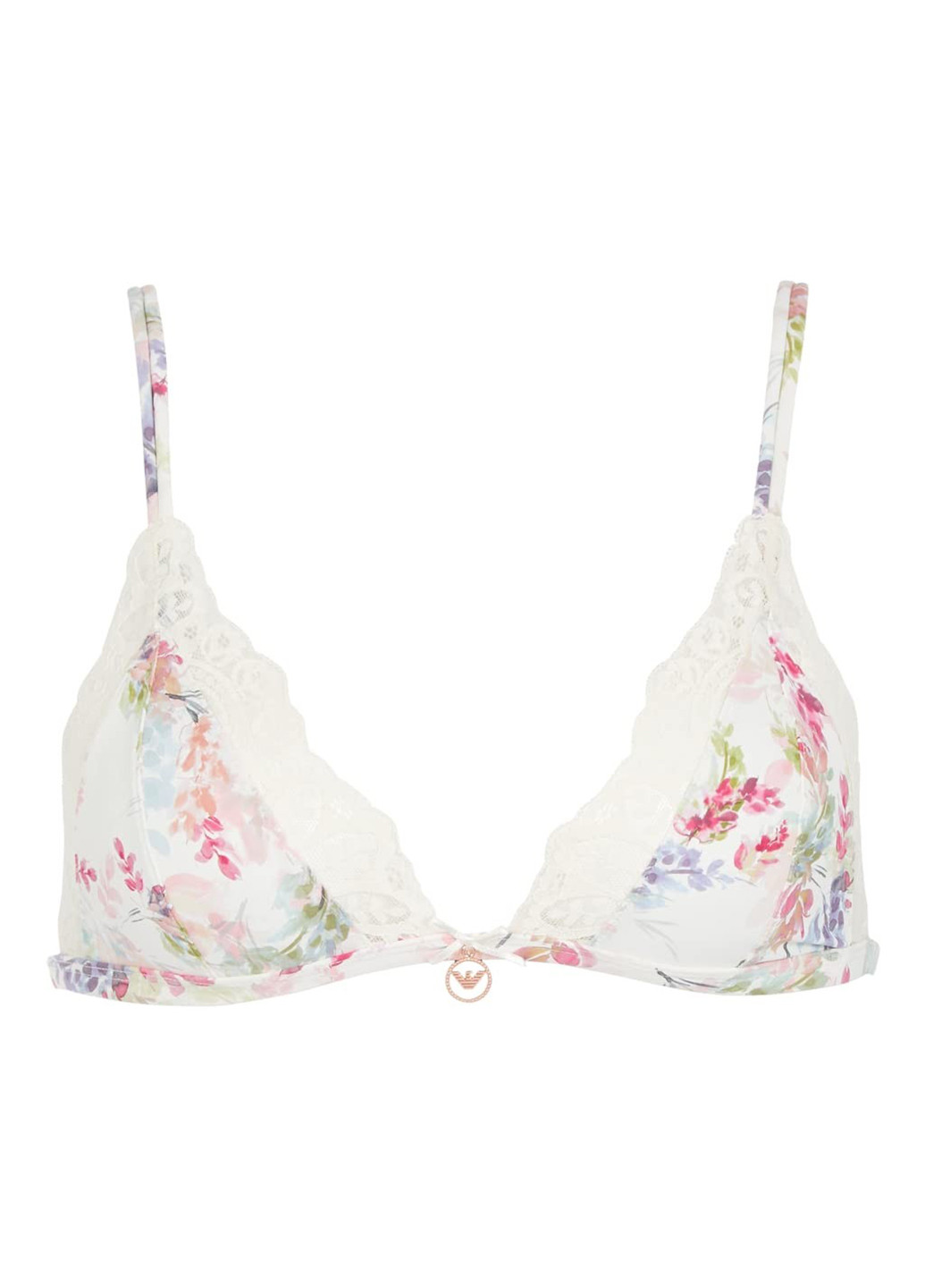 Молочний тріенджел бюстгальтер Emporio Armani без кісточок поліамід