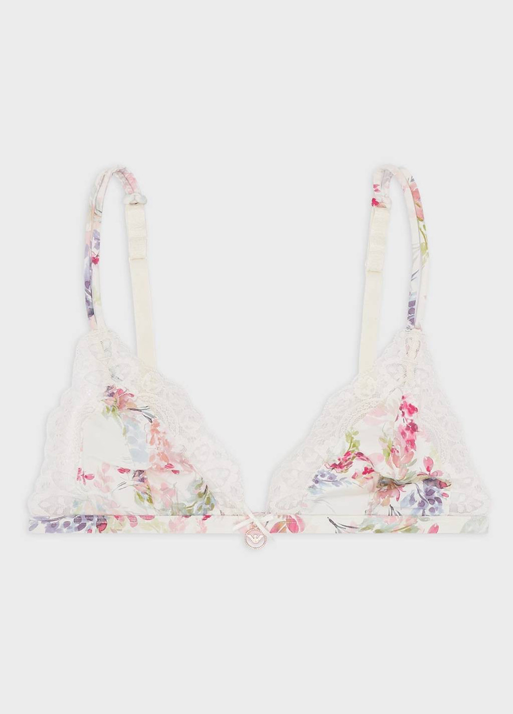 Молочний тріенджел бюстгальтер Emporio Armani без кісточок поліамід