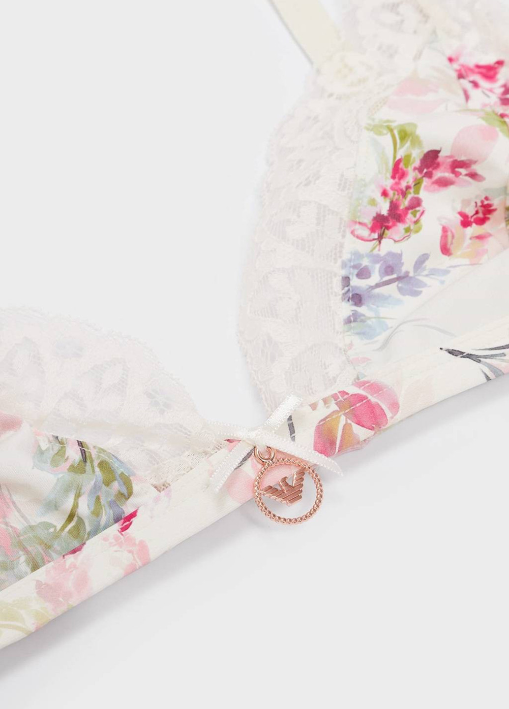 Молочний тріенджел бюстгальтер Emporio Armani без кісточок поліамід