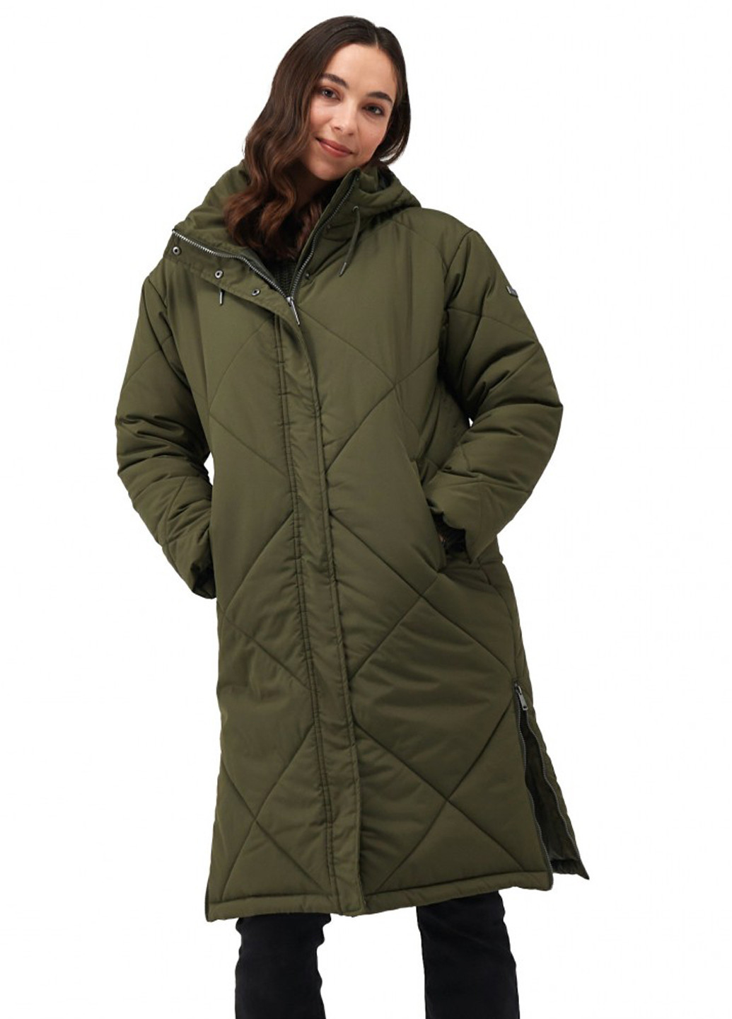Оливковая (хаки) зимняя куртка куртка-пальто Regatta Cambrie