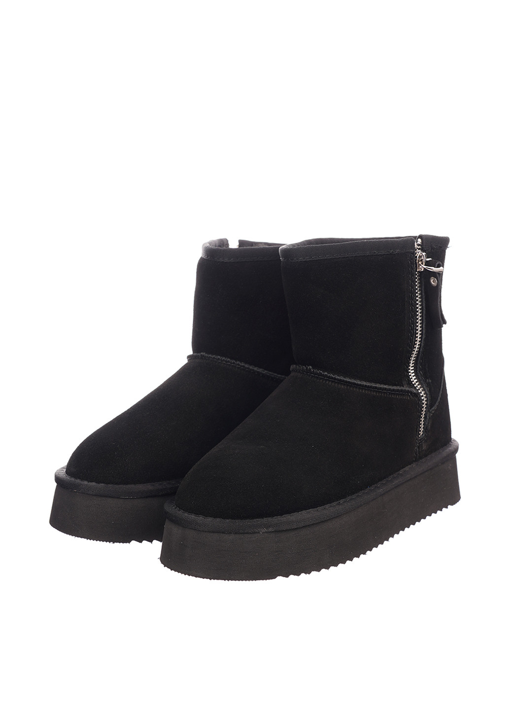 Зимние ботинки ITTS без декора из натуральной замши