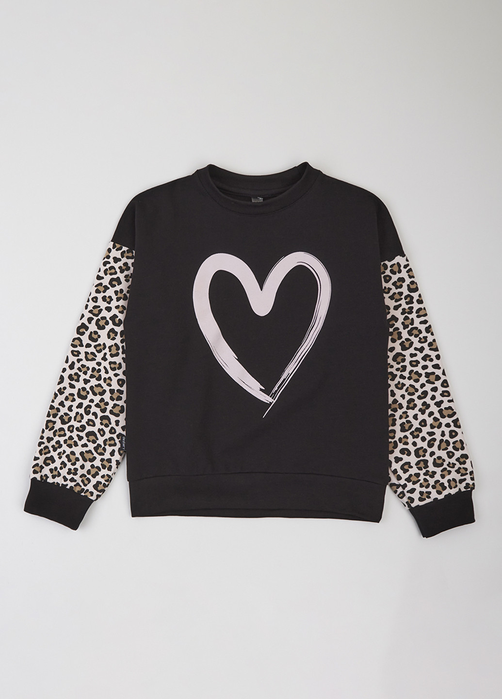 dexter's світшот леопардовий чорний кежуал бавовна, двунитка