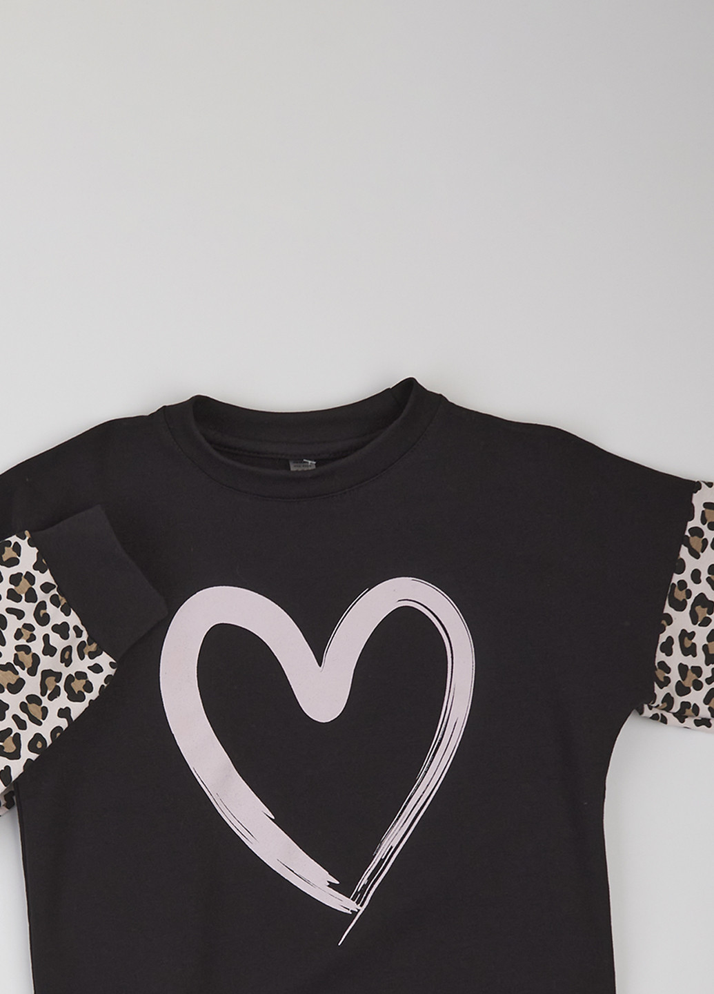 dexter's світшот леопардовий чорний кежуал бавовна, двунитка