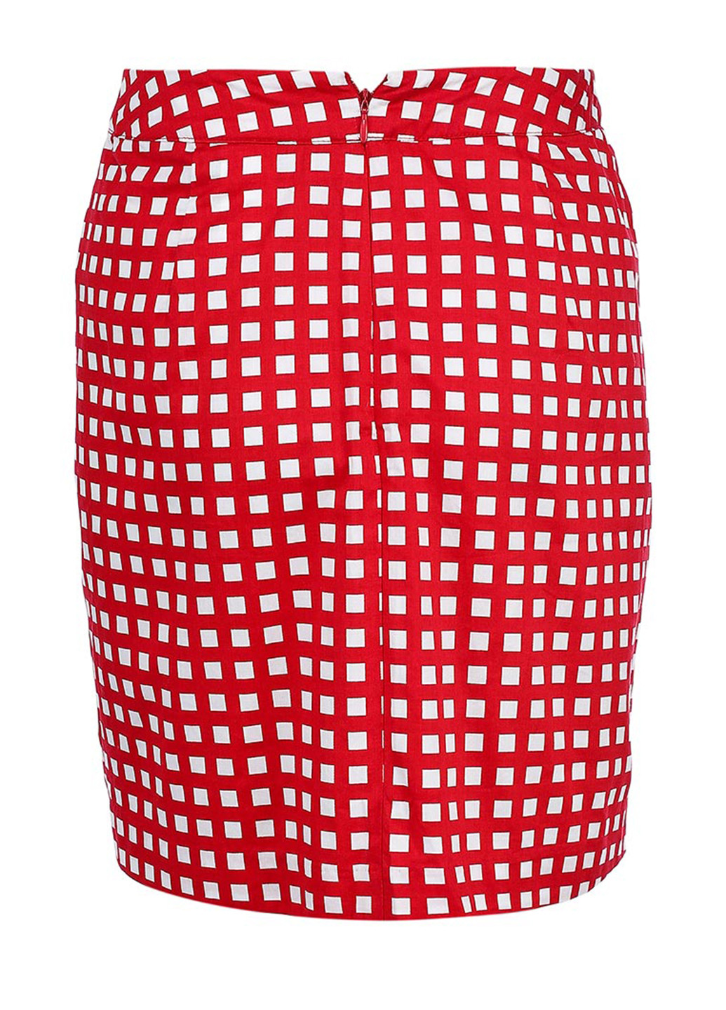 Красная кэжуал в клетку юбка Baon карандаш