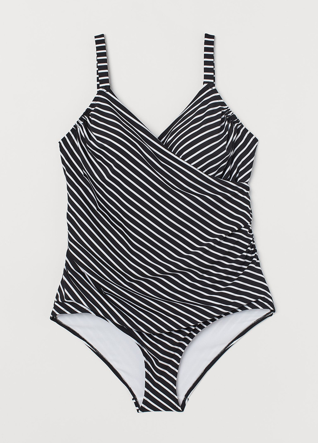 Чорно-білий літній купальник суцільний H&M