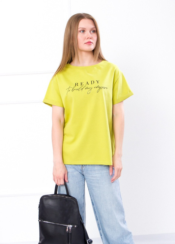 Желтая летняя футболка женская Носи своє 8127