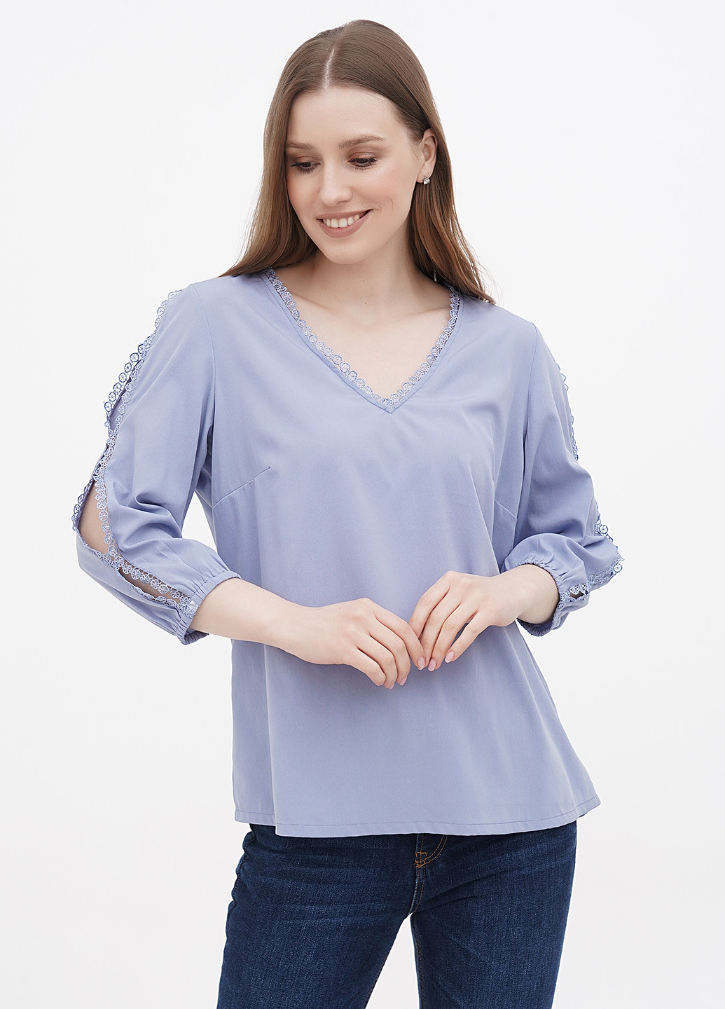 Світло-блакитна блузка Minus