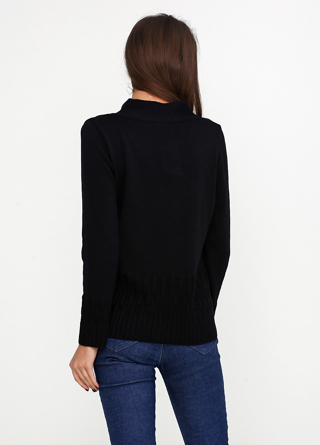 Черный демисезонный пуловер пуловер Skovhuus