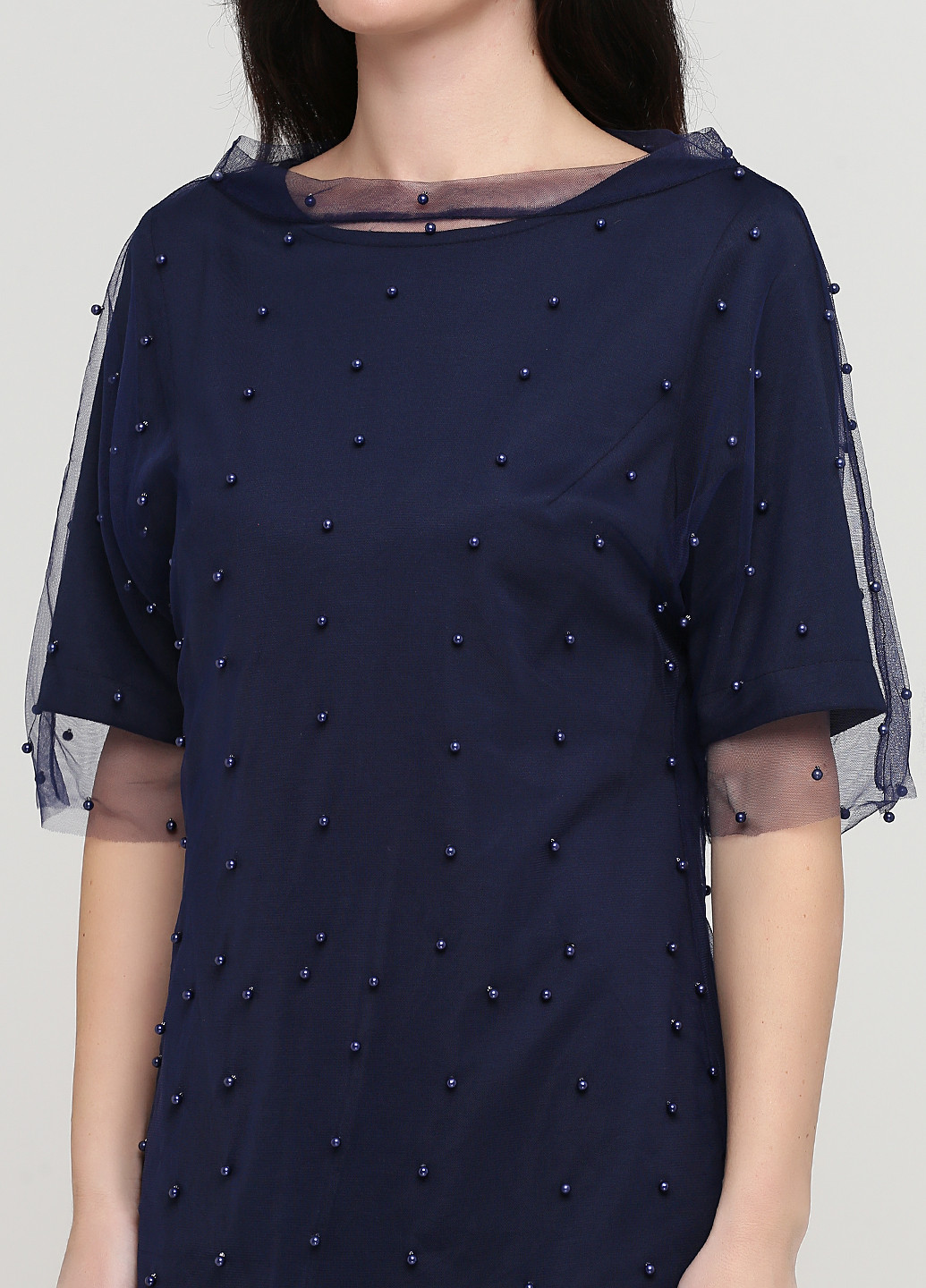 Темно-синий демисезонный комплект (платье, туника) Olga Shyrai for PUBLIC&PRIVATE