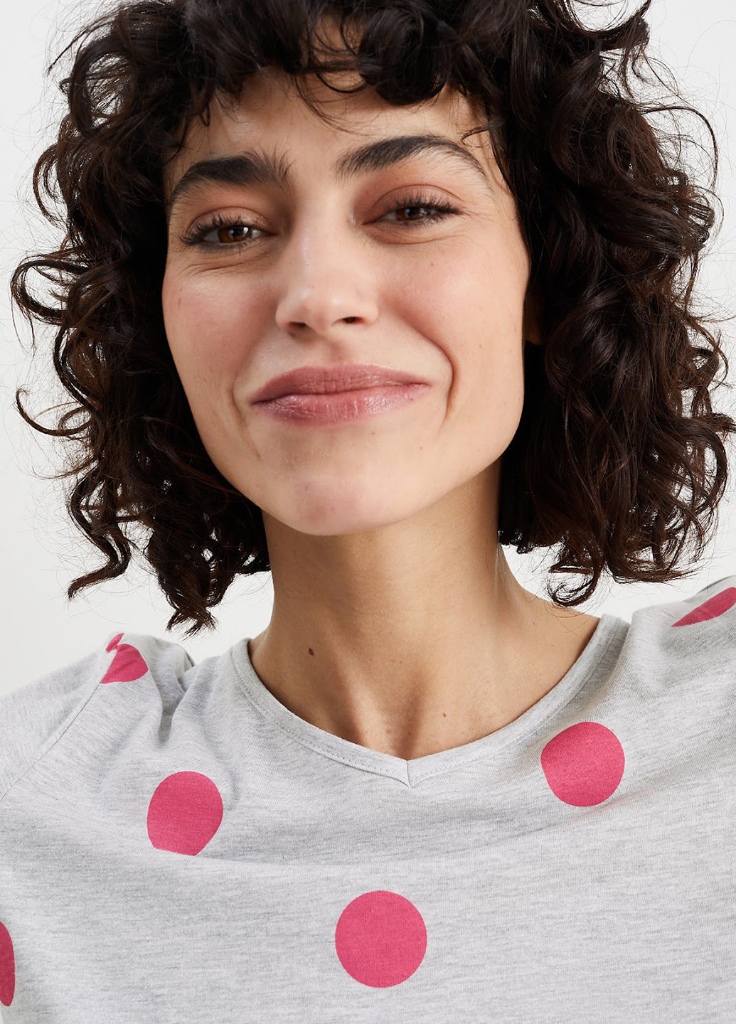 Сіра домашній сукня сукня-футболка C&A в горошок