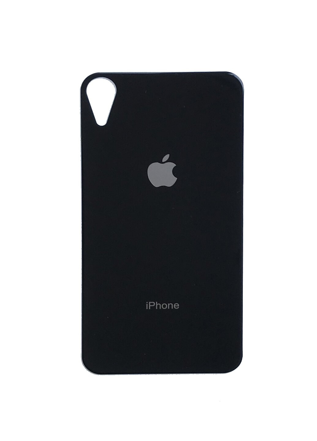 Стекло защитное на заднюю панель цветное глянцевое для iPhone Xr Black CAA (220513459)