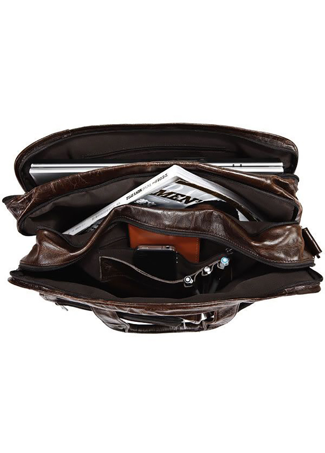 Мужская кожаная сумка 39,5х30,5х15,5 см Vintage (229459363)