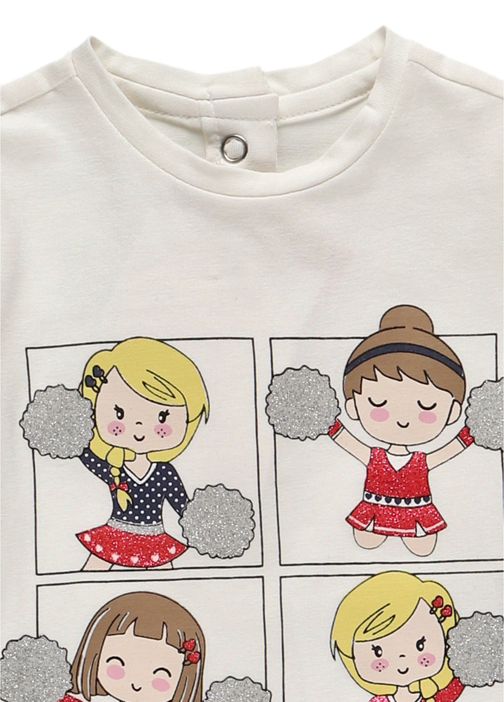 Молочный демисезонный кэжуал лонгслив Chicco с рисунком