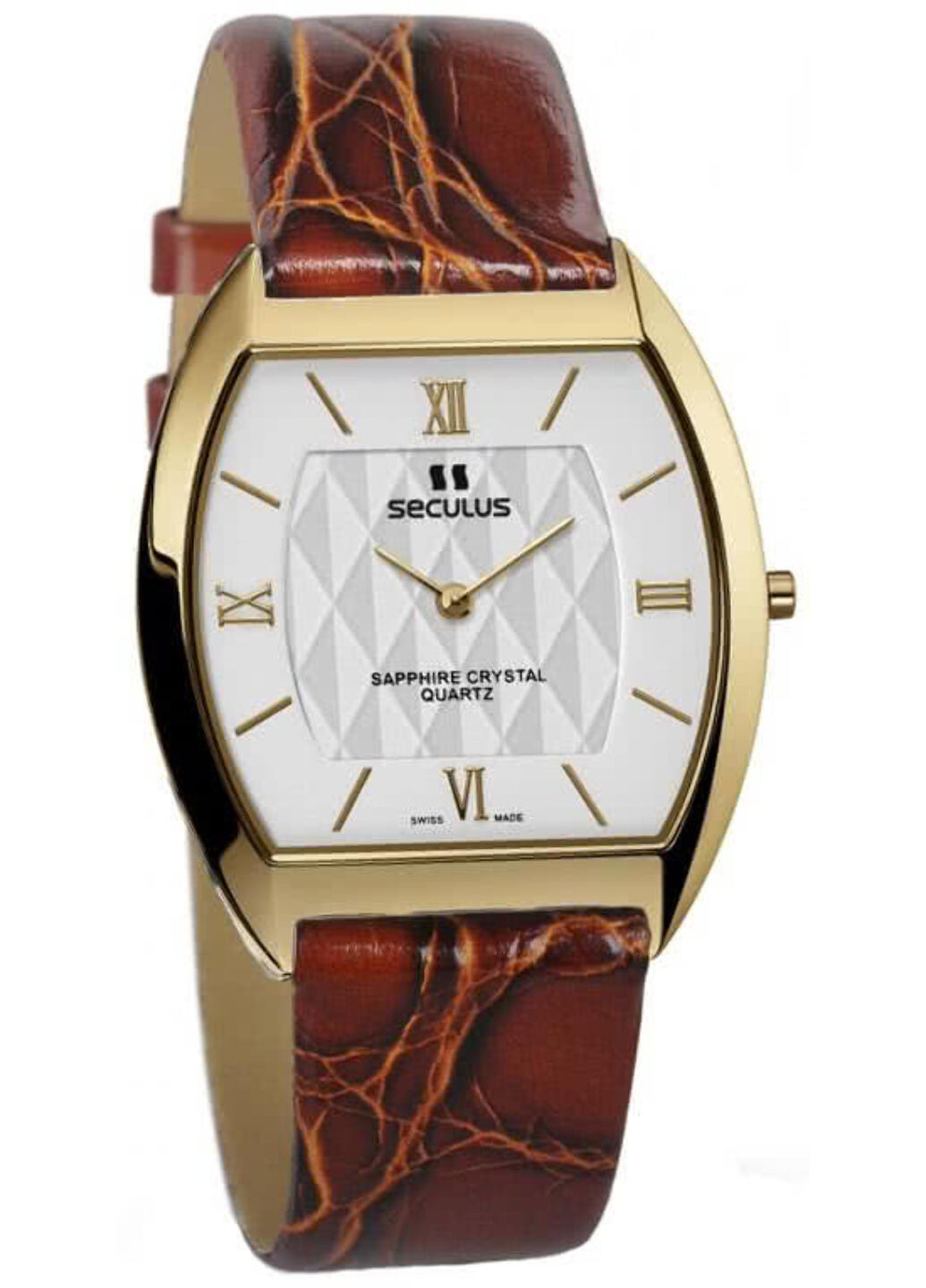 Часы наручные Seculus 1613.1.106 white, pvd, brown leather (250305108)