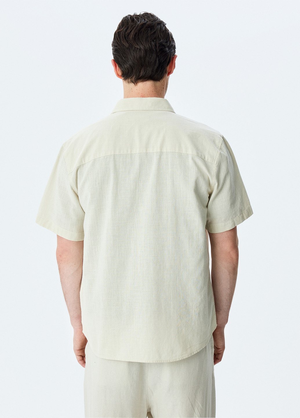 Айвори кэжуал рубашка однотонная KOTON