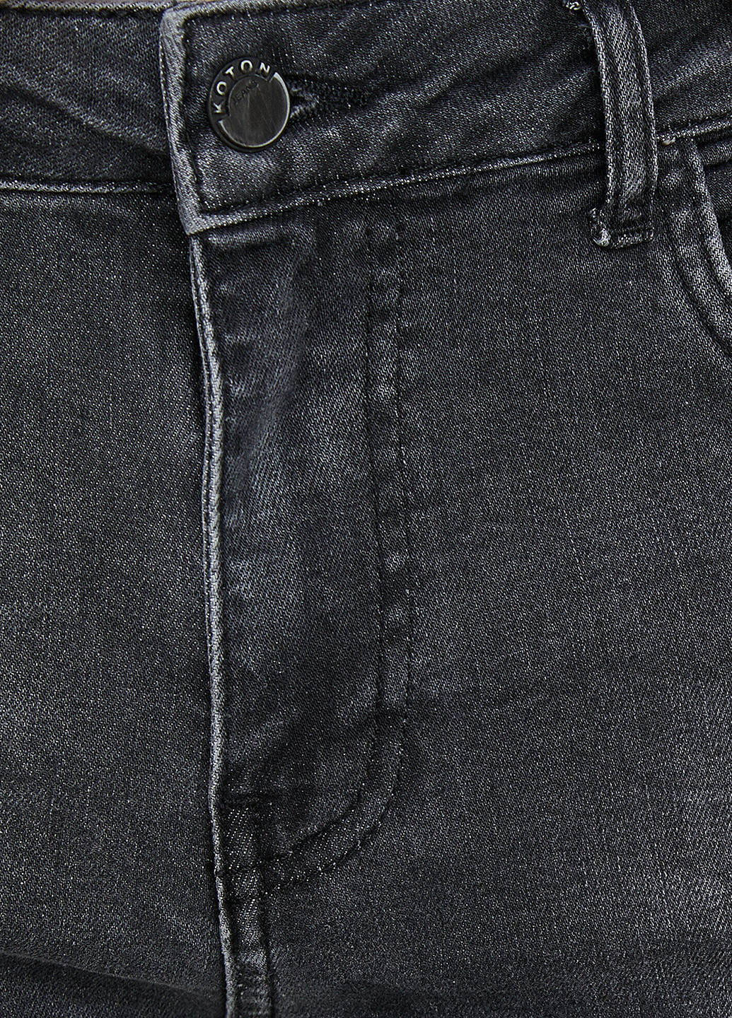 Графитовые демисезонные зауженные джинсы KOTON