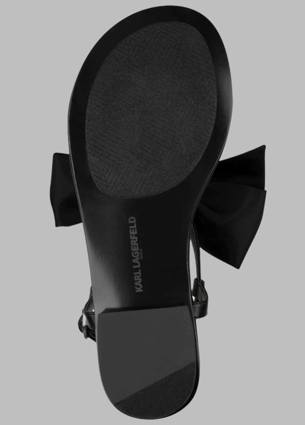 Черные кэжуал вьетнамки Karl Lagerfeld со стразами, с логотипом, с бантом