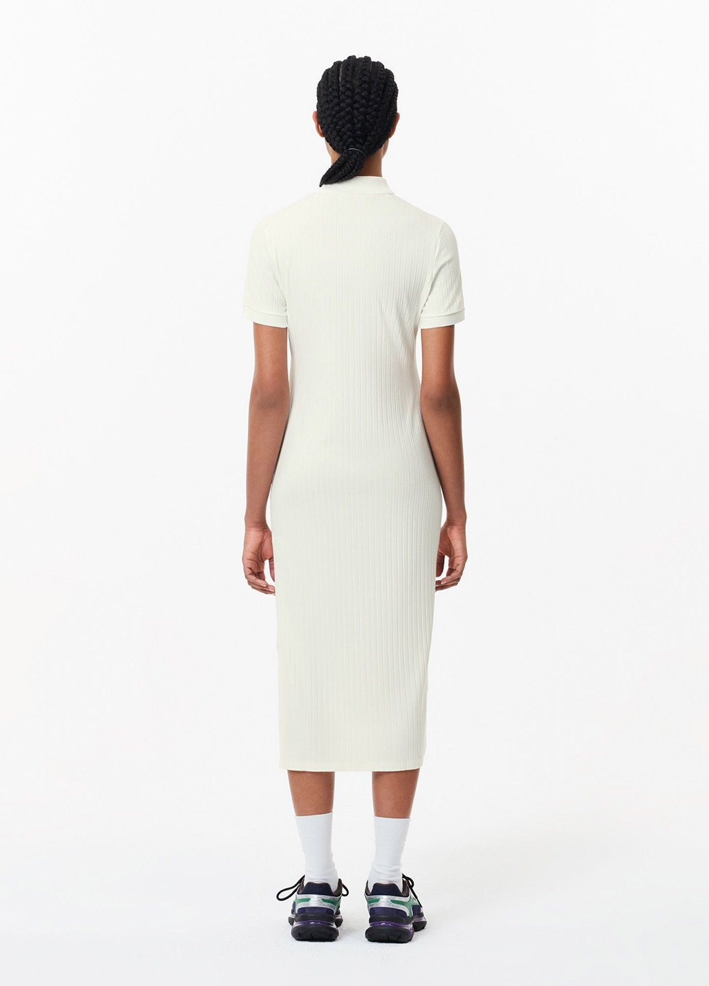 Світло-бежева кежуал сукня поло Lacoste однотонна