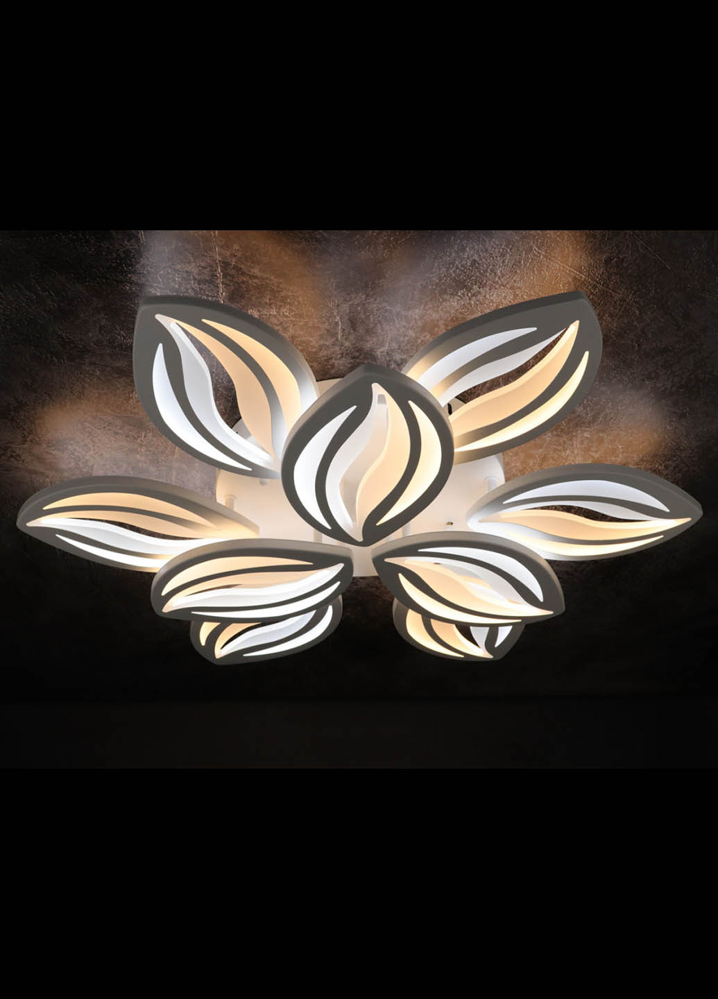 Люстра стельова LED з пультом A2325 / 6 + 3-wh Білий 10х70х70 см. Handmade (234540033)