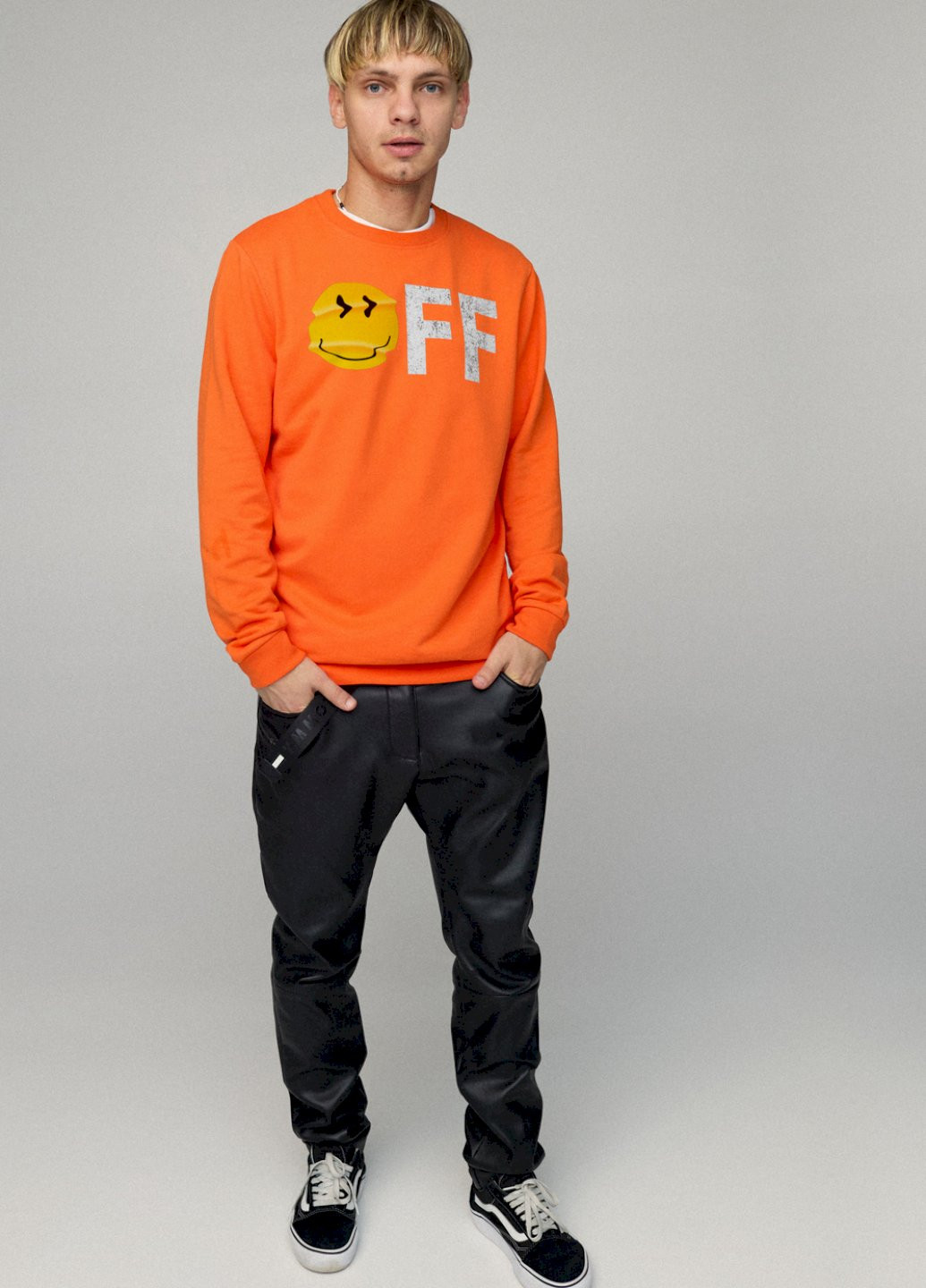 Оранжевый свитшот мужской basic /no flis/ YAPPI (252259353)
