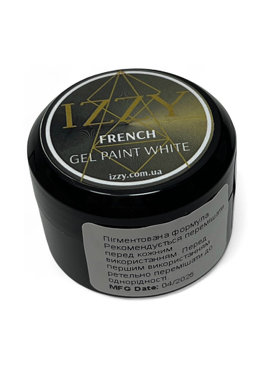 Біла гель-фарба для френчу, тонких ліній Painting French White, 10 г Izzy (363030649)
