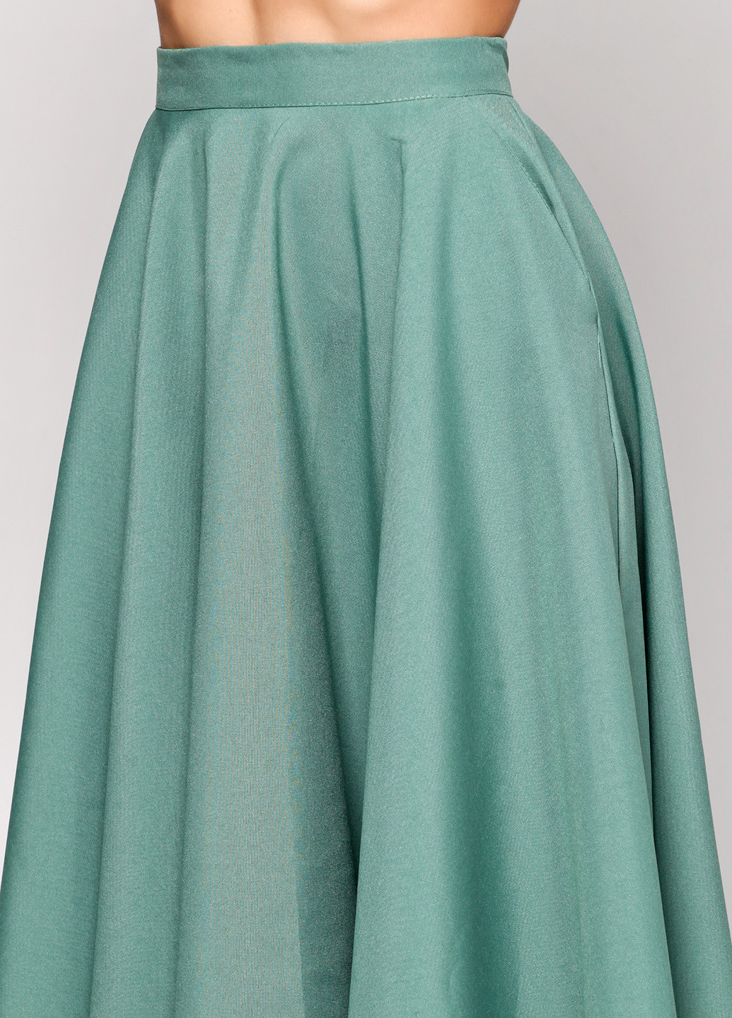 Оливково-зеленая кэжуал однотонная юбка ANVI с высокой талией